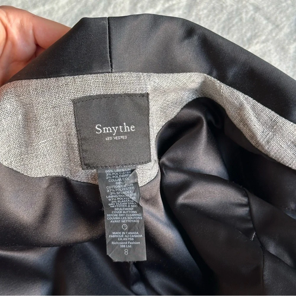 Smythe Gray Blazer with Black Lapel - Picture 10 of 11